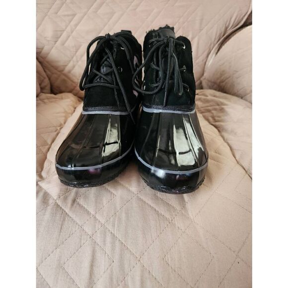 Black Aztec Print Khombo Fleece Lined Winter Boots, Size 11. No box - Picture 3 of 6